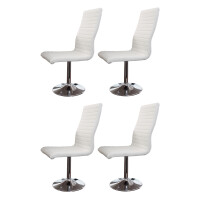 Essgruppe 5 tlg. Hochglanz Weiß  Ø110 cm 4