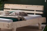 Balkenbett aus Fichtenholz 160x200 cm