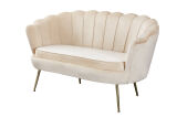 Muschelsofa aus Samt Beige