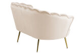 Muschelsofa aus Samt Beige