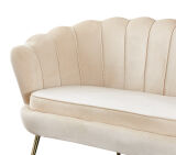 Muschelsofa aus Samt Beige