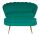 Muschelsofa aus Samt Grün