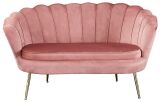 Muschelsofa aus Samt Rose