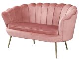 Muschelsofa aus Samt Rose