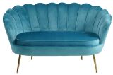 Muschelsofa aus Samt Blau