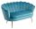 Muschelsofa aus Samt Blau