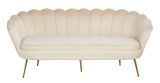 Muschelsofa 3-Sitzer aus Samt Beige/Gold