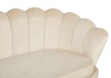 Muschelsofa 3-Sitzer aus Samt Beige/Gold