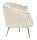 Muschelsofa 3-Sitzer aus Samt Beige/Gold