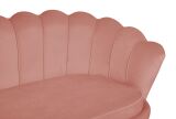 Muschelsofa 3-Sitzer aus Samt Rose/Gold