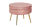 Sitzpouf rund aus Samt Rose/Gold