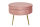 Sitzpouf rund aus Samt Rose/Gold