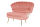 Sitzpouf oval aus Samt Rose/Gold 99x44 cm