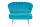 Sitzpouf oval aus Samt Blau/Gold 99x44 cm