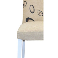 Essgruppe, Tischgruppe 5-teilig Weiß/Beige 5