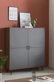 Highboard Walnuss/Grau