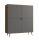 Highboard Walnuss/Grau