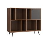 Bücherregal Sideboard  Walnuss/Grau