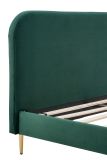 Polsterbett mit Samtbezug Grün 180x200 cm