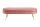 Sitzbank oval lang aus Samt Rose/Gold 142x45 cm