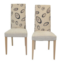 Essgruppe, Tischgruppe 5-teilig Eiche/Beige 6