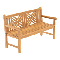 Lesli Living Landhausbank Cross 150 cm Teak 3