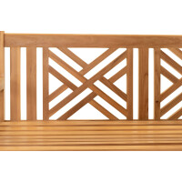 Lesli Living Landhausbank Cross 150 cm Teak 5