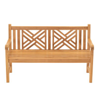 Lesli Living Landhausbank Cross 150 cm Teak 7