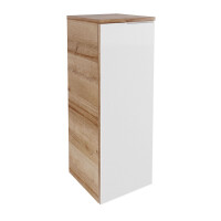 Fackelmann Midischrank "B.Brillant" Ast-Eiche/Glas Weiß 1