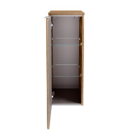 Fackelmann Midischrank "B.Brillant" Ast-Eiche/Glas Weiß 2