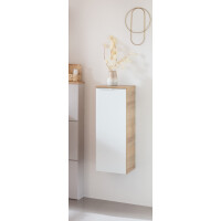 Fackelmann Midischrank "B.Brillant" Ast-Eiche/Glas Weiß 3