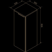 Fackelmann Midischrank "B.Brillant" Ast-Eiche/Glas Anthrazit 5