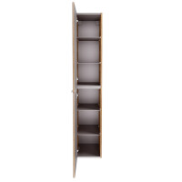 Fackelmann Hochschrank "B.Brillant" Ast-Eiche/Glas Weiß 3