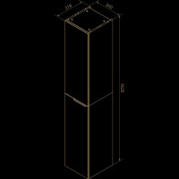 Fackelmann Hochschrank "B.Brillant" Ast-Eiche/Glas Anthrazit 5