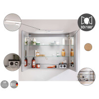 Fackelmann LED-Spiegelschrank  100 cm "B.Brillant" Ast-Eiche 4