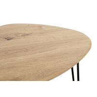 Haku Beistelltisch Schwarz/Eiche 40 cm 3