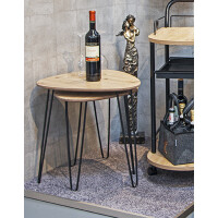 Haku Beistelltisch Schwarz/Eiche 40 cm 7