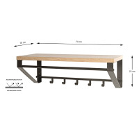 Haku Wandgarderobe Eiche-Schwarz 7