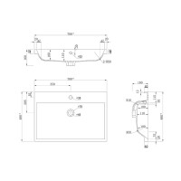 Badmöbel Waschplatz "Fellini 70" Grafit 7