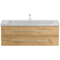 Badmöbel Waschplatz Marmor Carrara White "YAMO 130
