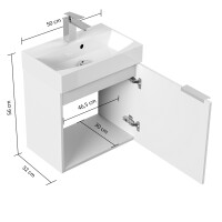 Gäste WC Raumspar-Waschplatz "Cubi 50 cm" Eic