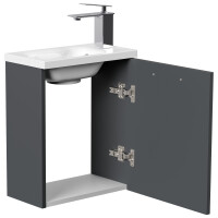 Gäste WC Raumspar-Waschplatz "Pieni 40 cm" Grafit 4