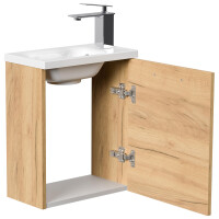 Gäste WC Raumspar-Waschplatz "Pieni 40 cm" Eiche Gold 4