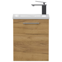 Gäste WC Raumspar-Waschplatz "Pieni 40 cm" Eiche Gold 5