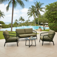 Lesli Living Lounge-Set "Zavi Olive" dunkelgr&uuml