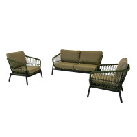 Lesli Living Lounge-Set "Zavi Olive" dunkelgr&uuml