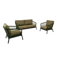 Lesli Living Lounge-Set "Zavi Olive" dunkelgr&uuml