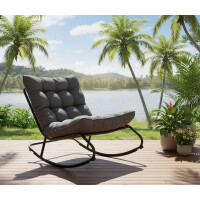 Lesli Living Schaukelsessel Zenzi Stone anthrazit/light-grey