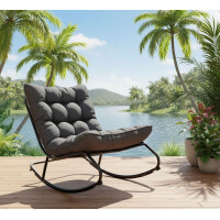 Lesli Living Schaukelsessel Zenzi Stone anthrazit/light-grey
