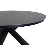 Lesli Living Diningtisch Portoro Negro ø158 cm 5